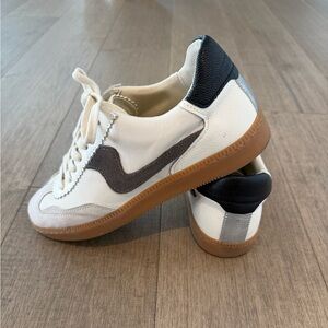 Dolce Vita White and Black Sneakers